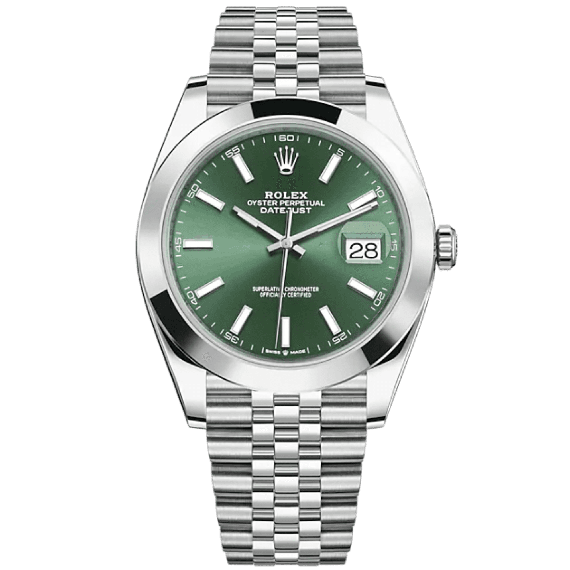 Rolex Datejust 41mm Jubilee Bracelet Oystersteel — Mint Green Dial Oystersteel Bezel