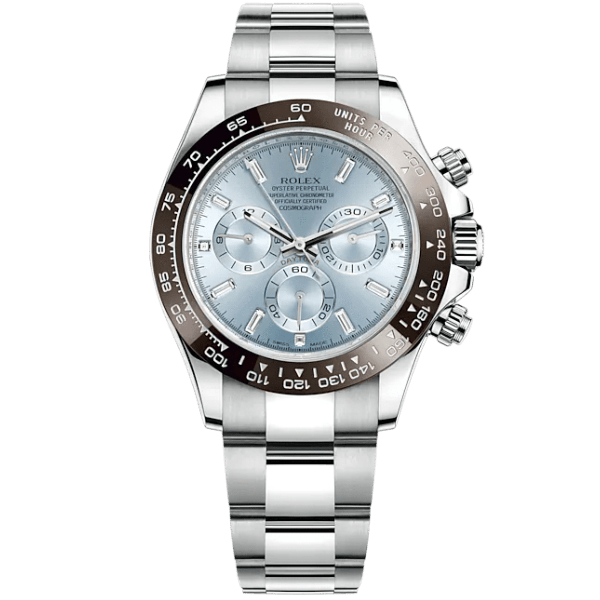 Rolex Daytona Platinum Emerald Cut Diamond Dial - Diamond Platona